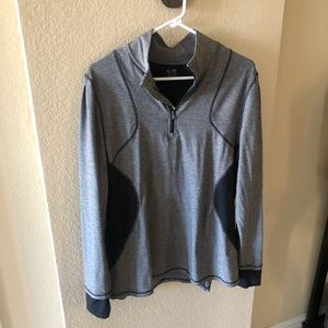 Heathered Gray and Black Work-out Top